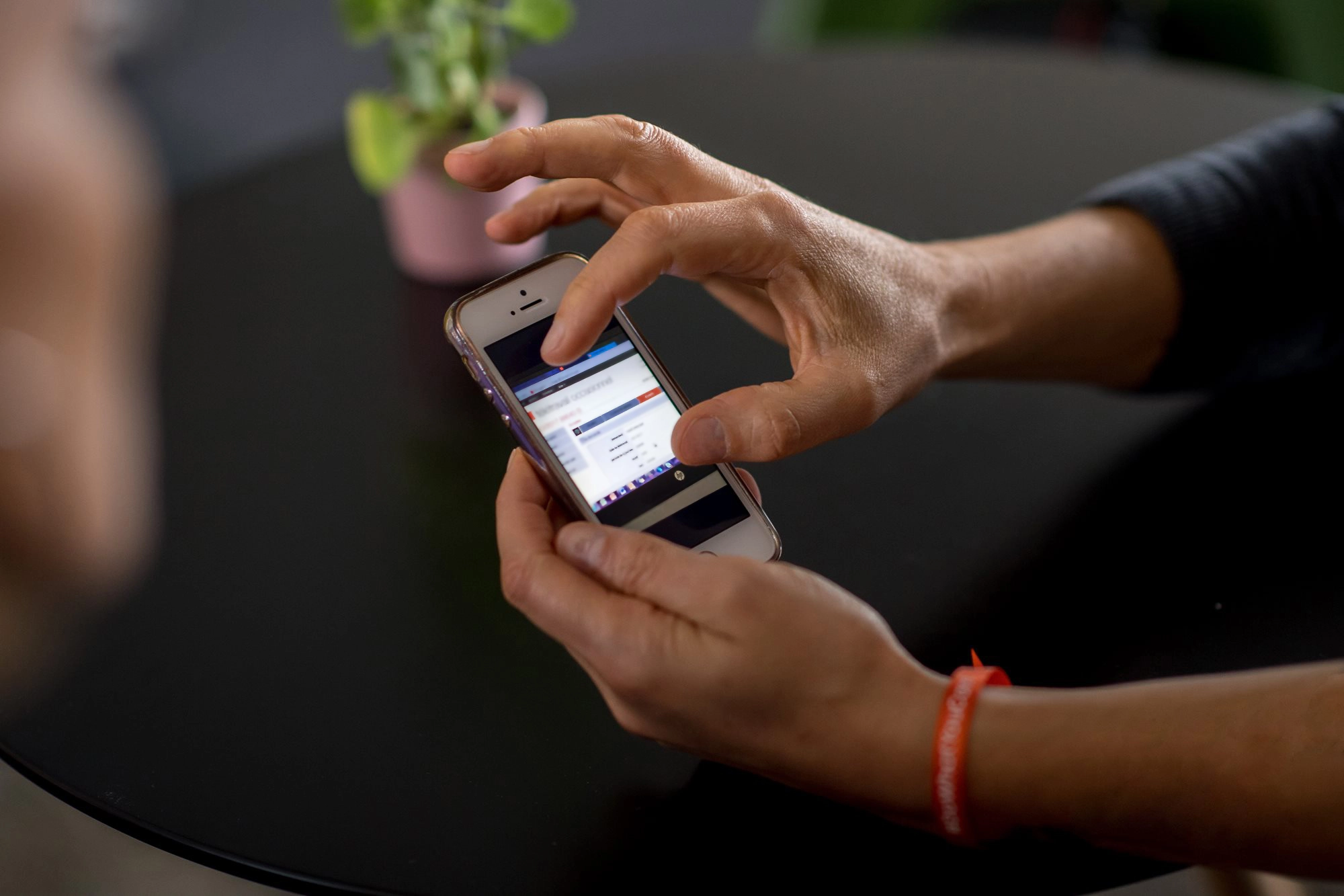Close up of smartphone