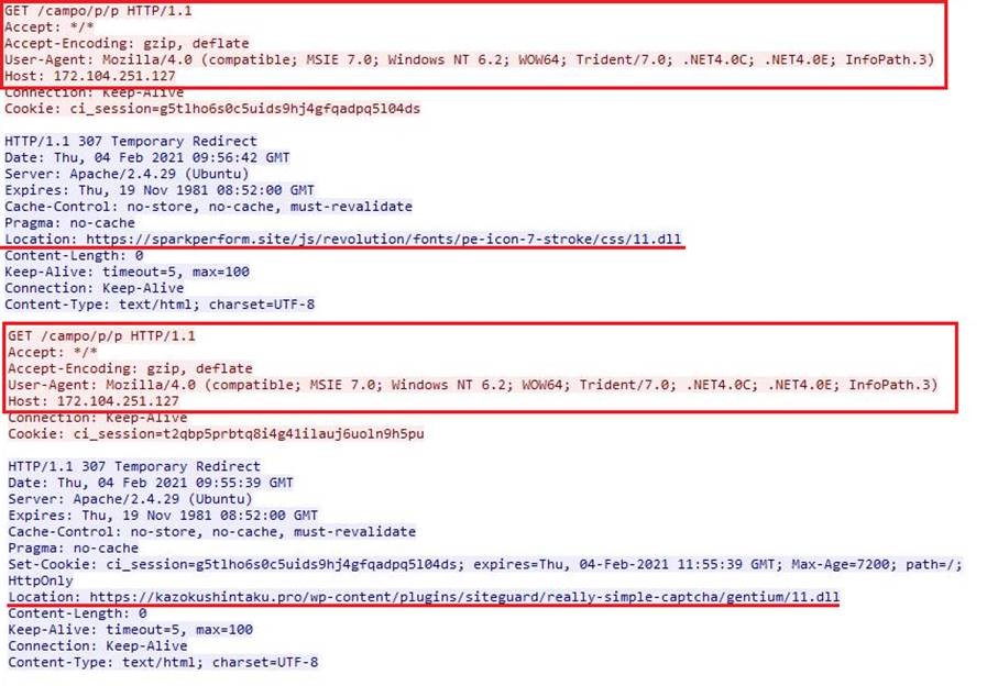 Figure 11 - Http traffic linked to the Campo loader - Source: Orange Cyberdefense 